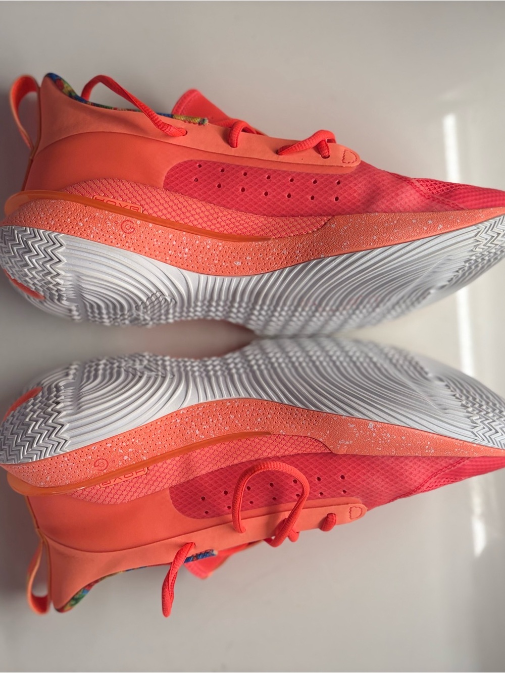 Under Armour x Sour Patch Kids Curry 7 Peach Plasma Basketball Shoes size 10.5 - Picture 6 of 10